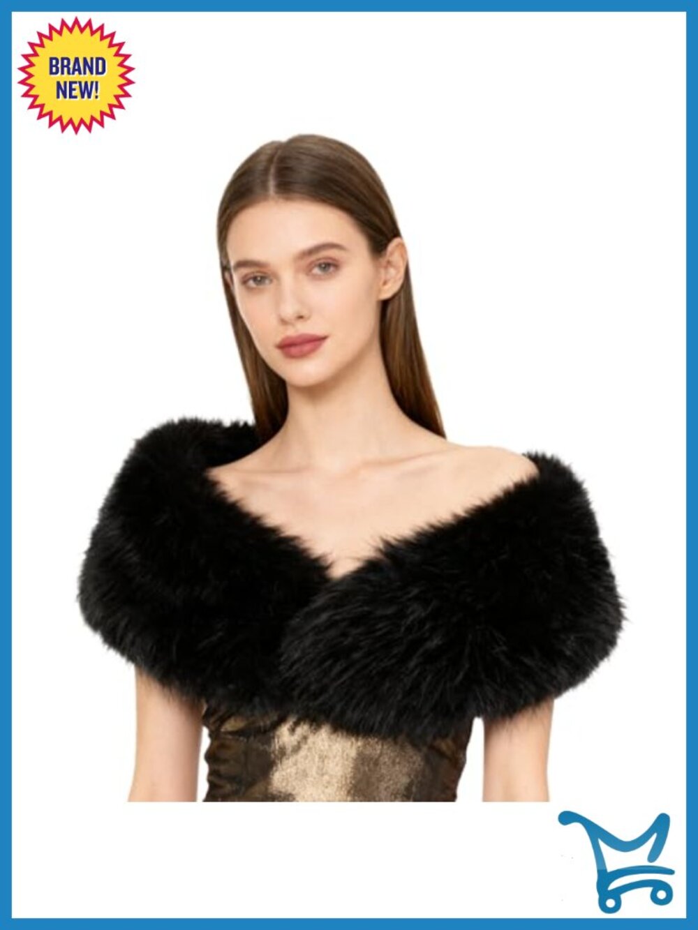 Faux Fur Shawl Winter Wrap Neck Warmer Scarf